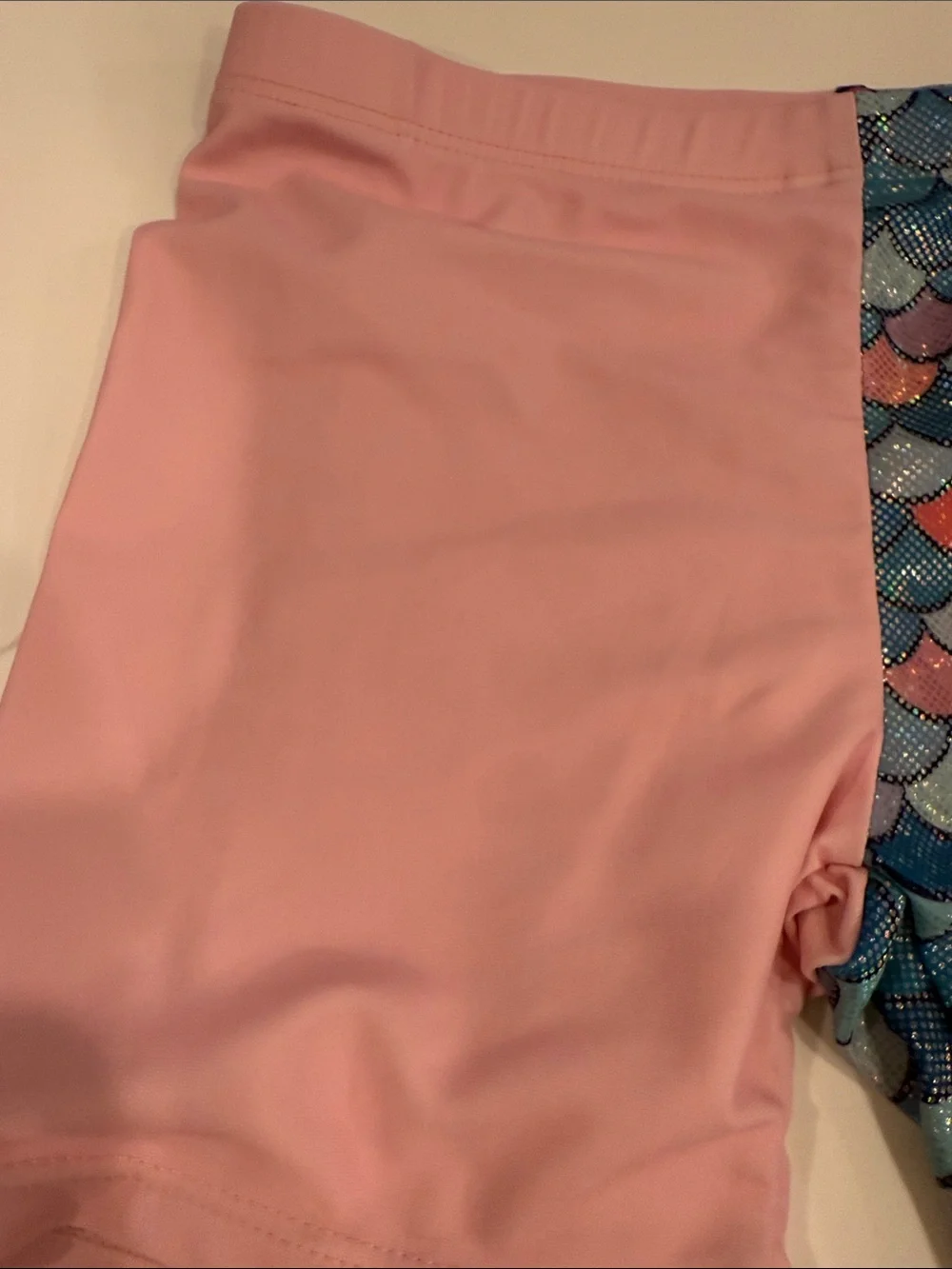 Girls size 7/8 Swim Suit, Rash Guard and Matching Swim Shorts